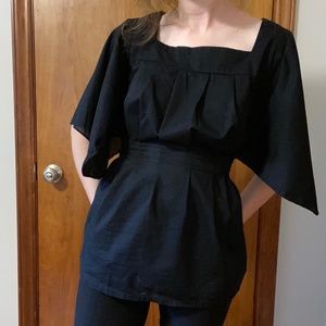 Tie Waist Bell Sleeve Top